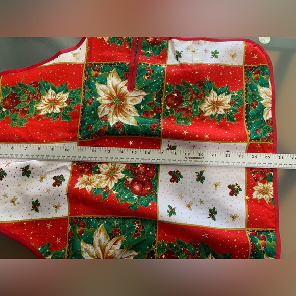 Christmas apron poinsettias holy and berries holiday apron Mandil de navidad - Picture 9 of 9